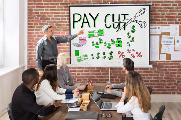 Salary Paycut Presentation Stock photo © AndreyPopov