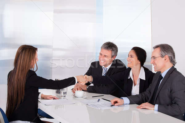 Two Businesswomen Shaking Hand Stock photo © AndreyPopov