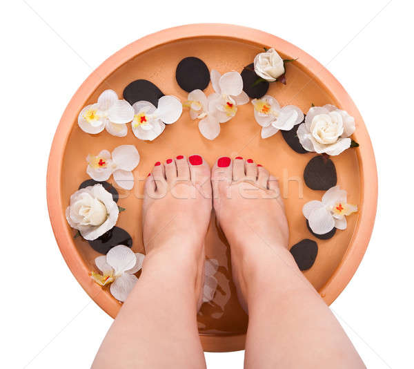 Female Feet Getting Aroma Therapy Stock photo © AndreyPopov