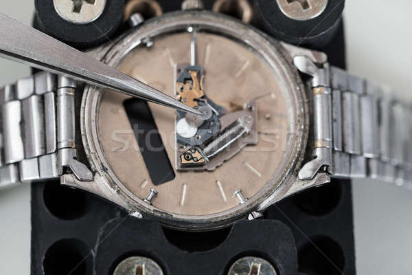 Tweezers Repairing Wrist Watch Stock photo © AndreyPopov