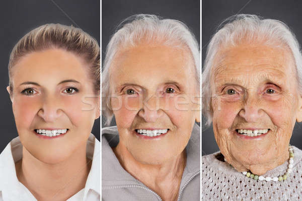 Multiple Image Showing Aging Process Of Woman Stock photo © AndreyPopov