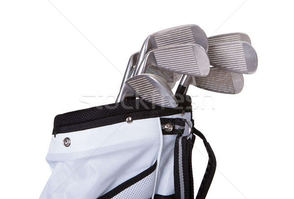 Stockfoto: Golftas · geïsoleerd · witte · golf · sport