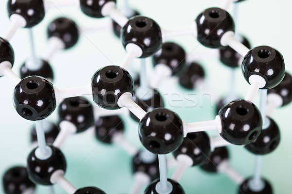 Modell grafit molekuláris struktúra zöld tükröződő Stock fotó © AndreyPopov
