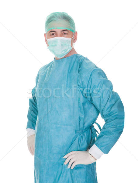 Portré érett férfi sebész izolált fehér Stock fotó © AndreyPopov