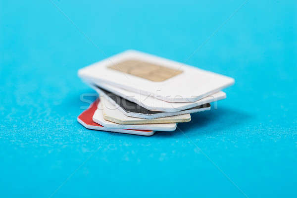 Stack Of Phone Sim Card Stock photo © AndreyPopov
