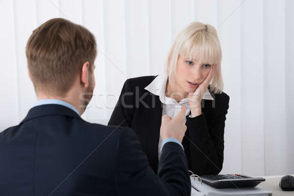 Boss Blaming Female Employee For Bad Results Stock photo © AndreyPopov