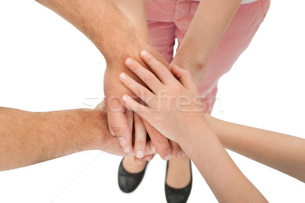 Cropped Image Of Family Stacking Hands Stock photo © AndreyPopov