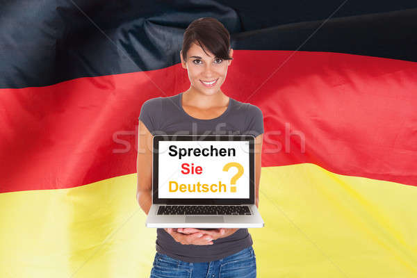 Woman Asking Do You Speak German Stock photo © AndreyPopov