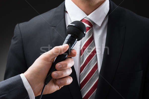человек микрофона бизнесмен Сток-фото © AndreyPopov
