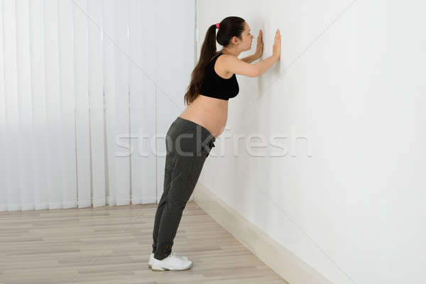 Expecting Woman Doing Workout Stock photo © AndreyPopov
