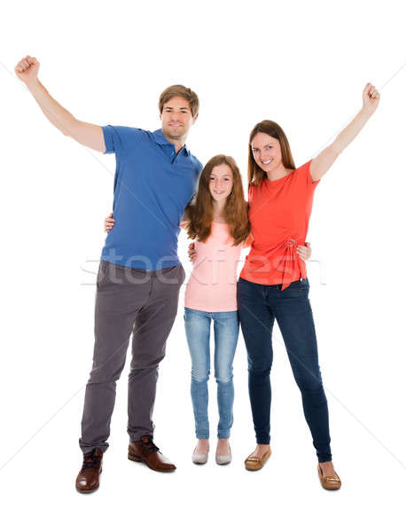Happy Family Raising Their Arms Stock photo © AndreyPopov