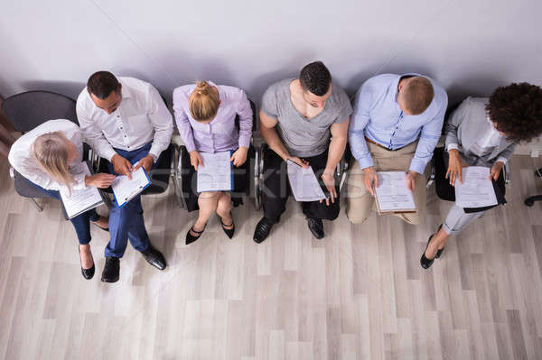 Row Of People Waiting For Job Interview Stock photo © AndreyPopov
