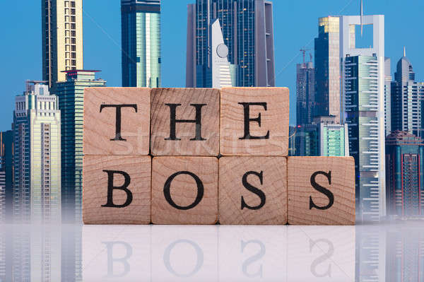 The Wooden Blocks With Word The Boss Stock photo © AndreyPopov