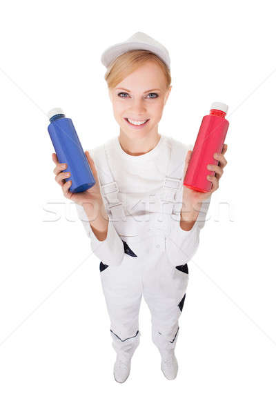 Professional young painter woman Stock photo © AndreyPopov