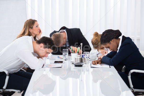 Businesspeople Sitting In Business Meeting Stock photo © AndreyPopov