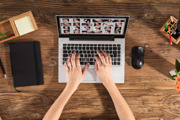 Designer Editor Working On Laptop Stock photo © AndreyPopov