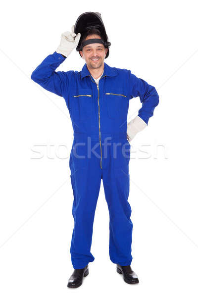 Portrait of confident welder in the mask Stock photo © AndreyPopov