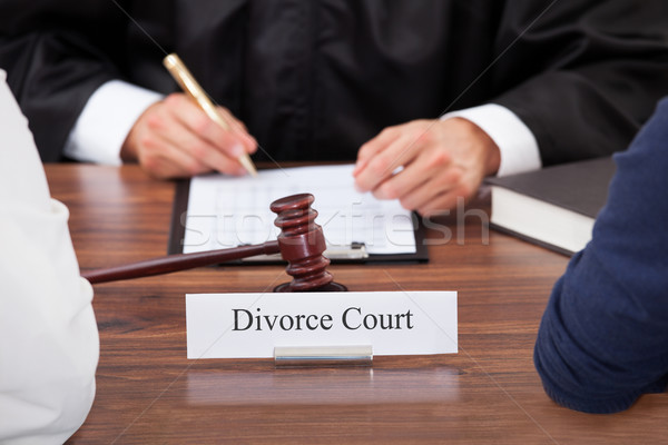 пару судья суд изображение Дать столе Сток-фото © AndreyPopov