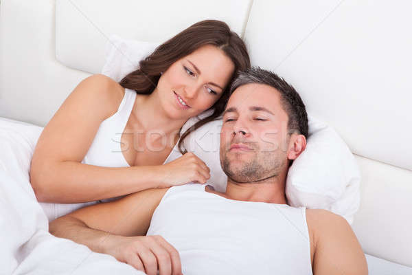 Couple In Bed Stock photo © AndreyPopov
