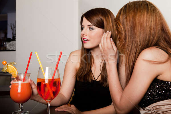 Girls talking gossips Stock photo © AndreyPopov