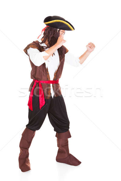 Portrait Of A Pirate Punching Stock photo © AndreyPopov