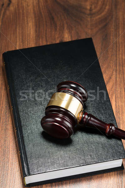 Stock photo: Gavel Over Book