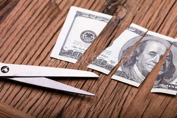 Dollaro tavolo in legno business soldi tavola Foto d'archivio © AndreyPopov