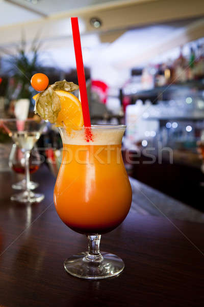 Stockfoto: Tequila · zonsopgang · cocktail · permanente · counter