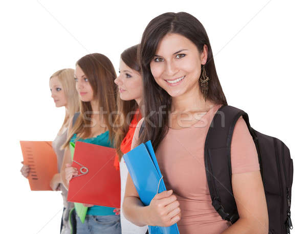 Cuatro femenino estudiantes hermosa jóvenes Foto stock © AndreyPopov