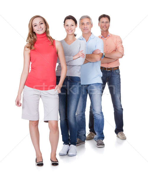 Stock photo: Four business associates in casual clothes