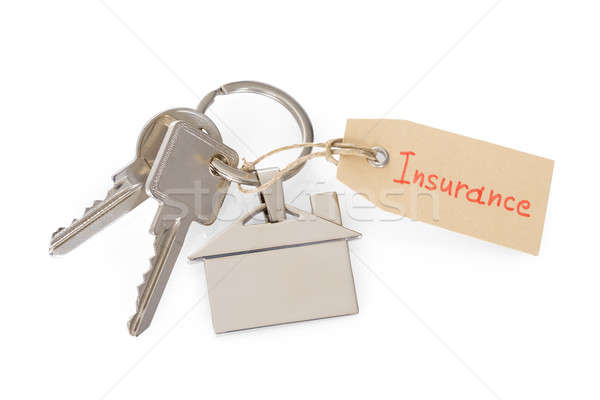 Stock photo: House Key With Insurance Tag