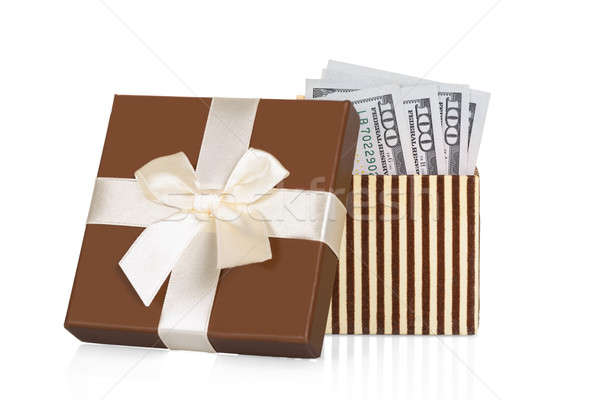 Us Currency In Gift Box Stock photo © AndreyPopov