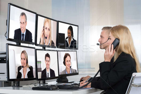 Business People Having Conference Call Stock photo © AndreyPopov