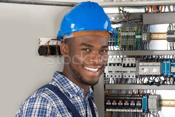 Male Technician Holding Clipboard Stock photo © AndreyPopov