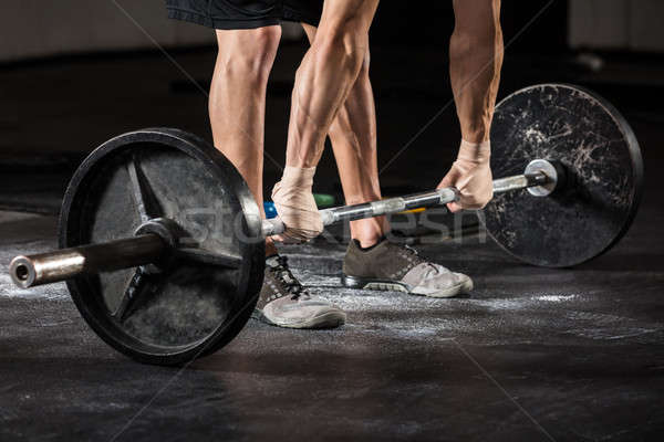 Persoană mreana sală de gimnastică mână Imagine de stoc © AndreyPopov
