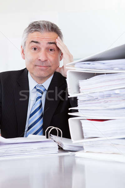 Shocked Businessman At Work Stock photo © AndreyPopov