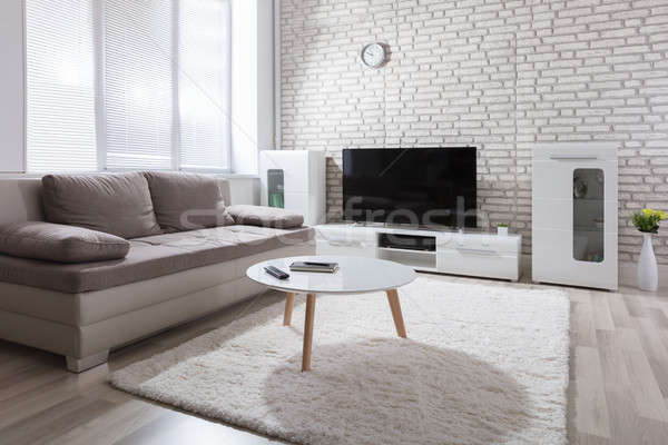 Moderno sala de estar interior foto ensolarado casa Foto stock © AndreyPopov