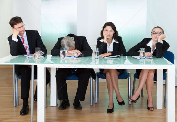 Gelangweilt Panel professionelle Corporate herum Tabelle Stock foto © AndreyPopov
