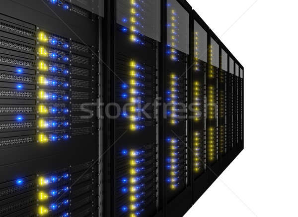 Row of many server racks Stock photo © AndreyPopov