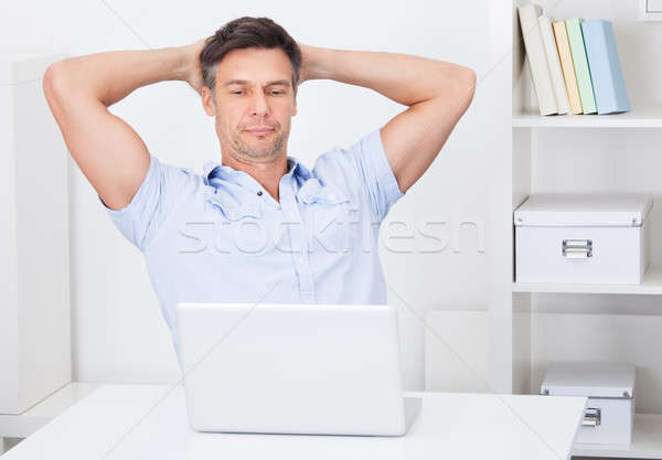 Man Using Laptop Stock photo © AndreyPopov