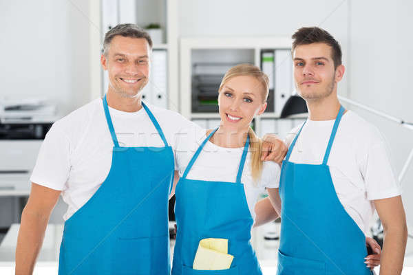Smiling Janitors Standing Together Stock photo © AndreyPopov