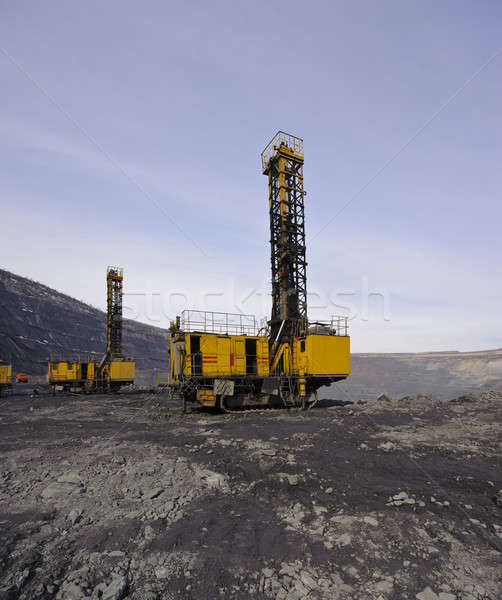 Open-cast mine, extraction of iron ore Stock photo © Andriy-Solovyov