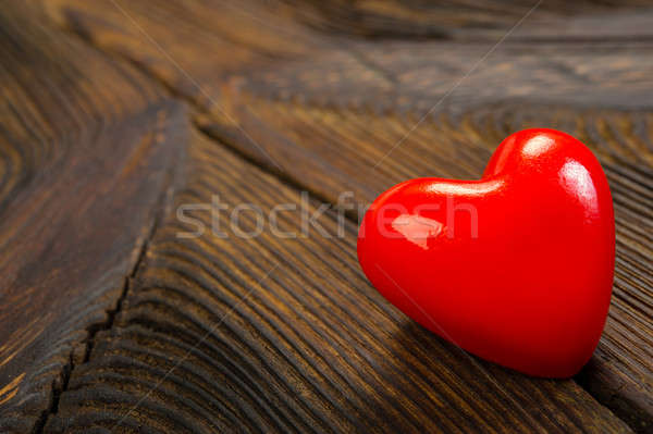 Hart valentijnsdag oude gebarsten boord liefde Stockfoto © Andriy-Solovyov