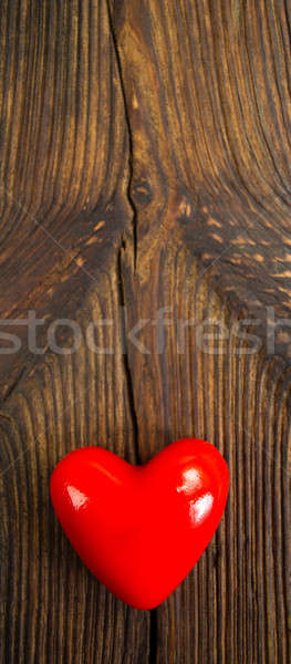 Hart valentijnsdag oude gebarsten boord liefde Stockfoto © Andriy-Solovyov