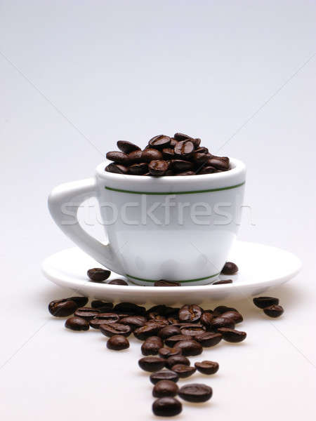 Magvak kávéscsésze fehér szín csésze tányér Stock fotó © Andriy-Solovyov