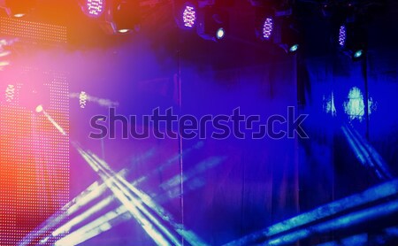 Wazig spotlight verlicht muzikanten muziek partij Stockfoto © Andriy-Solovyov
