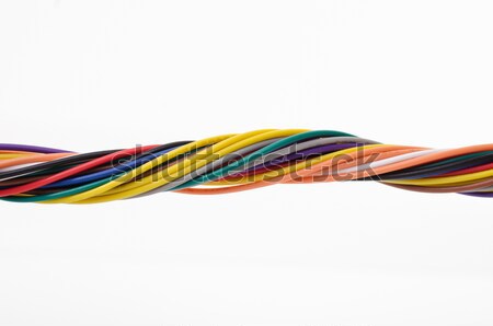 Multicolored computer cable isolated on white background Stock photo © Anettphoto