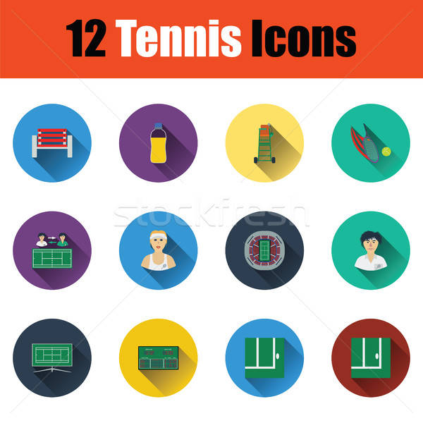 Stock photo: Tennis icon set