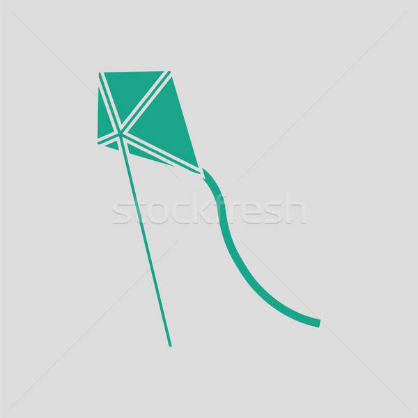 Kania niebo ikona szary zielone charakter Zdjęcia stock © angelp