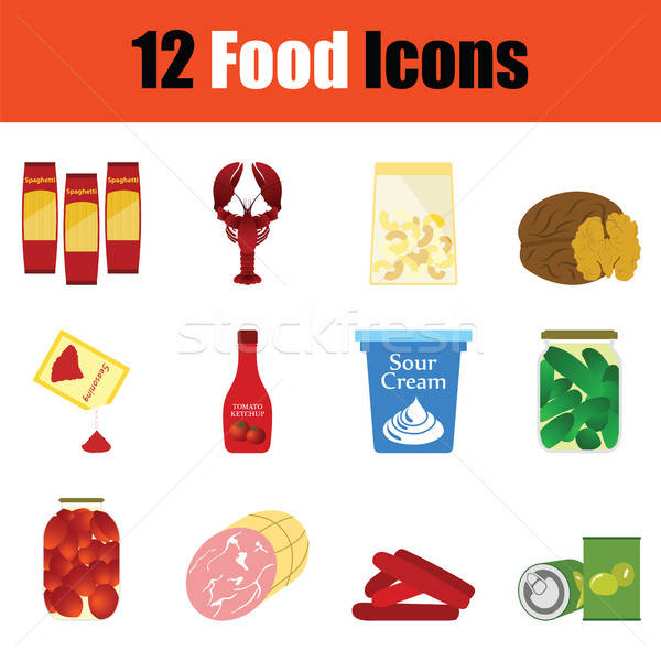 Food icon set Stock photo © angelp